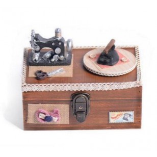 Pastoral wind Sewing machine model music box